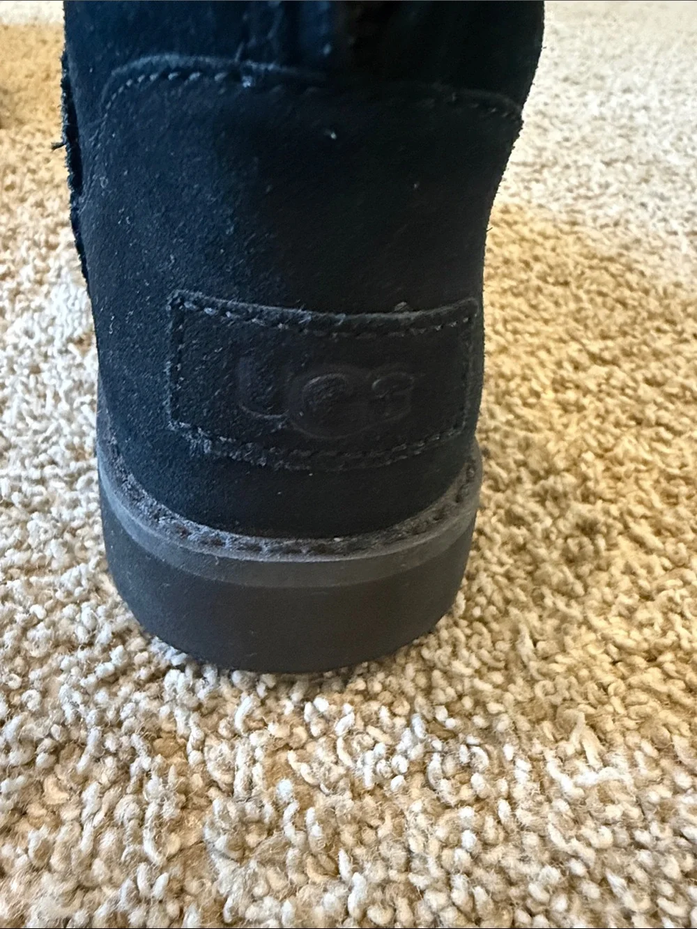Women’s UGG Black Suede Boot Size 5